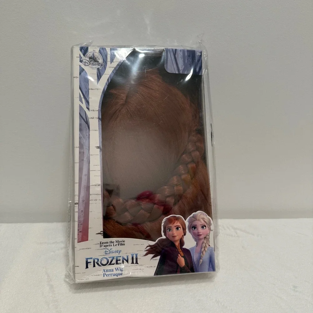 Disney Frozen II Anna Wig Costume Hair Braid Halloween‎ Cosplay Girls
